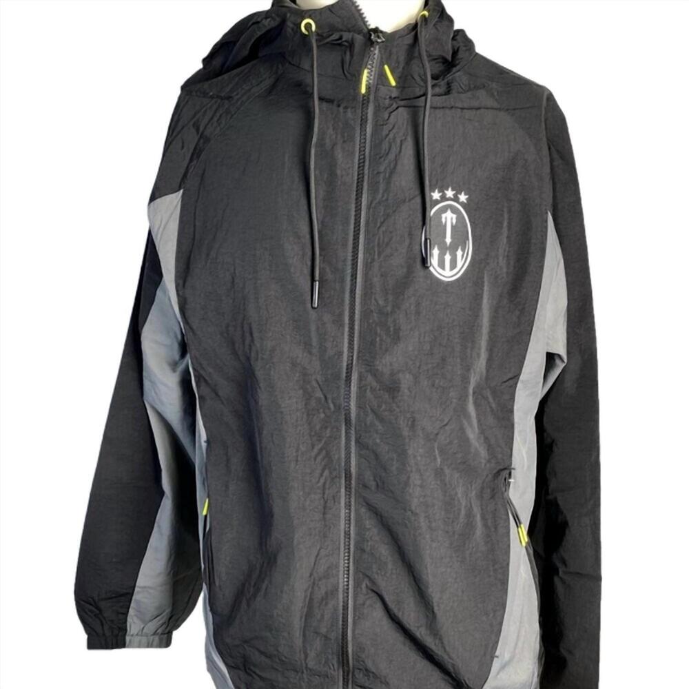 NEW TRAPSTAR men's irongate hooded jacket and pants tracksuit in black, silver